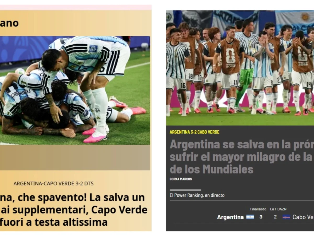 La prensa internacional destaca la dramática clasificación de Argentina al Mundial
