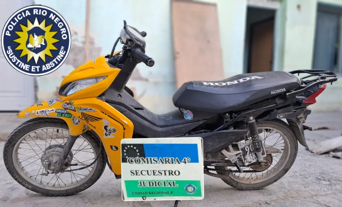 Moto robada en Neuquén recuperada en Cipolletti: operativos de seguridad en acción