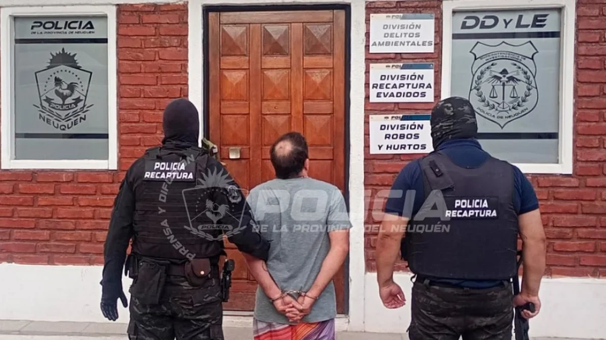Recapturan a un fugitivo en Neuquén tras su escape de la alcaidía de Zapala
