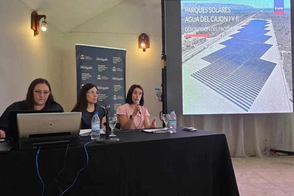 Se realizó la Audiencia Pública Ambiental por el proyecto Parque Solar Agua del Cajón en Plottier